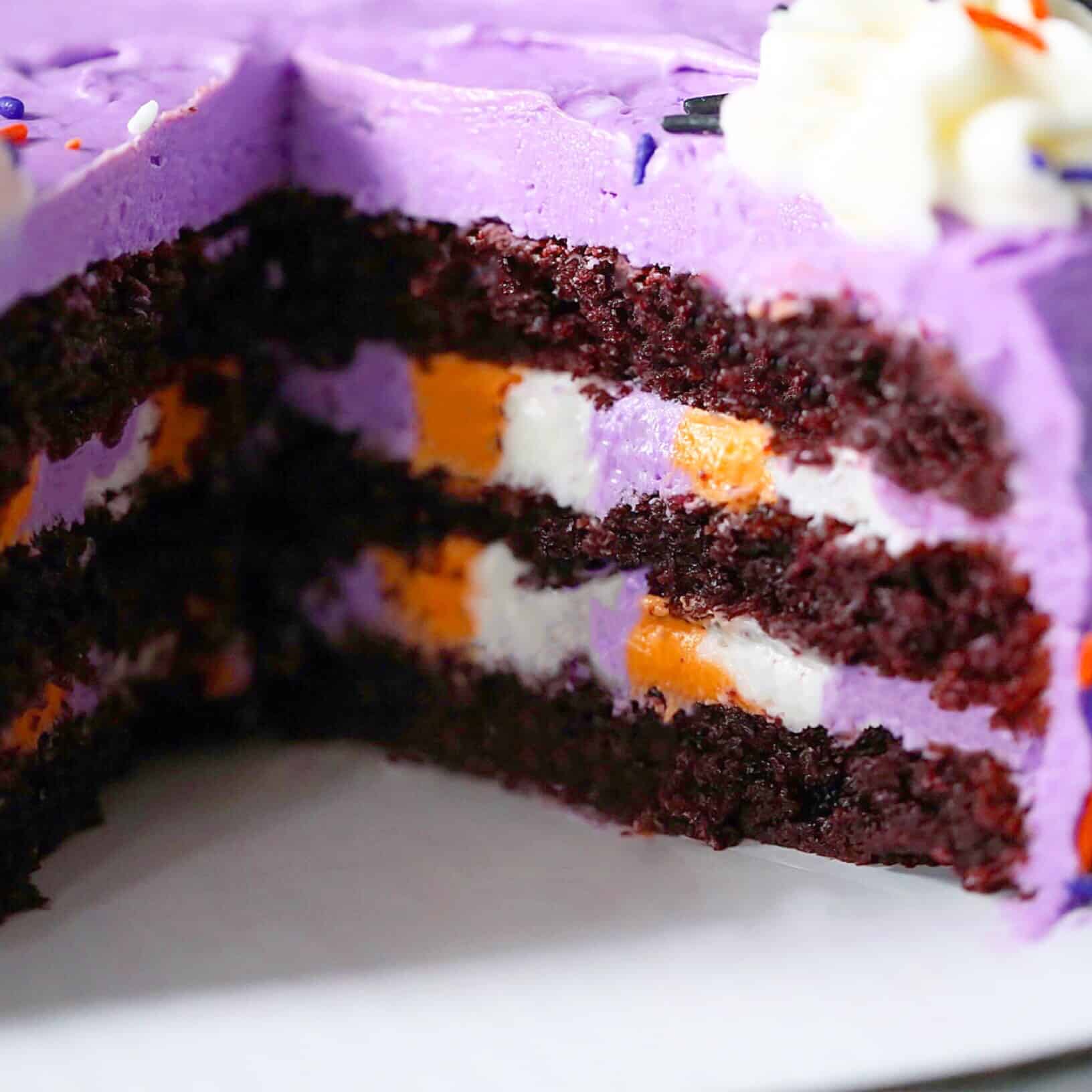 Spooky Purple Velvet Cake