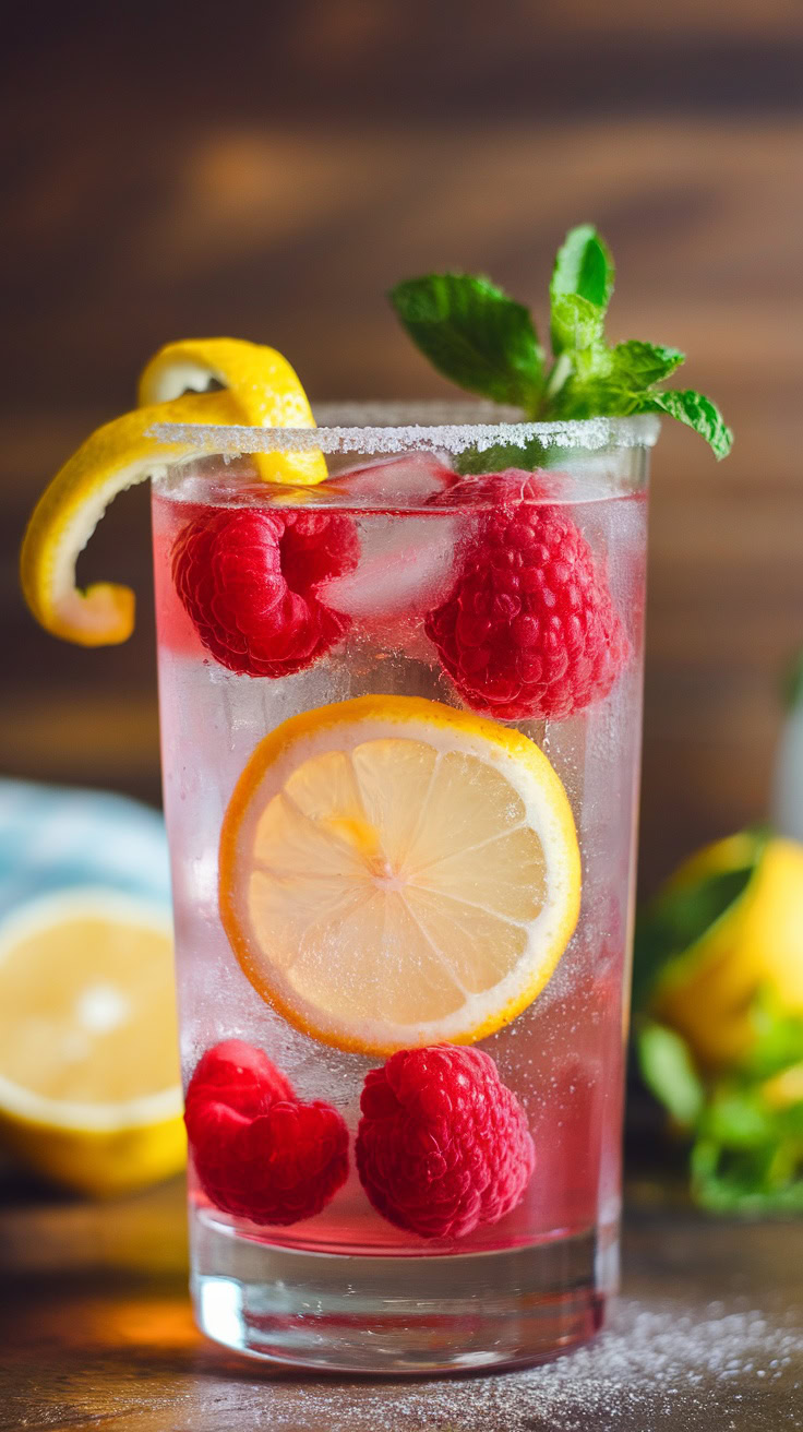 This Raspberry Lemon Vodka Fizz is a refreshing cocktail that’s perfect for any occasion. The tartness of fresh lemons blends beautifully with the sweetness of ripe raspberries, creating a delightful balance that's both invigorating and satisfying. Plus, it’s super easy to whip up, making it a great choice for casual gatherings or cozy nights in.