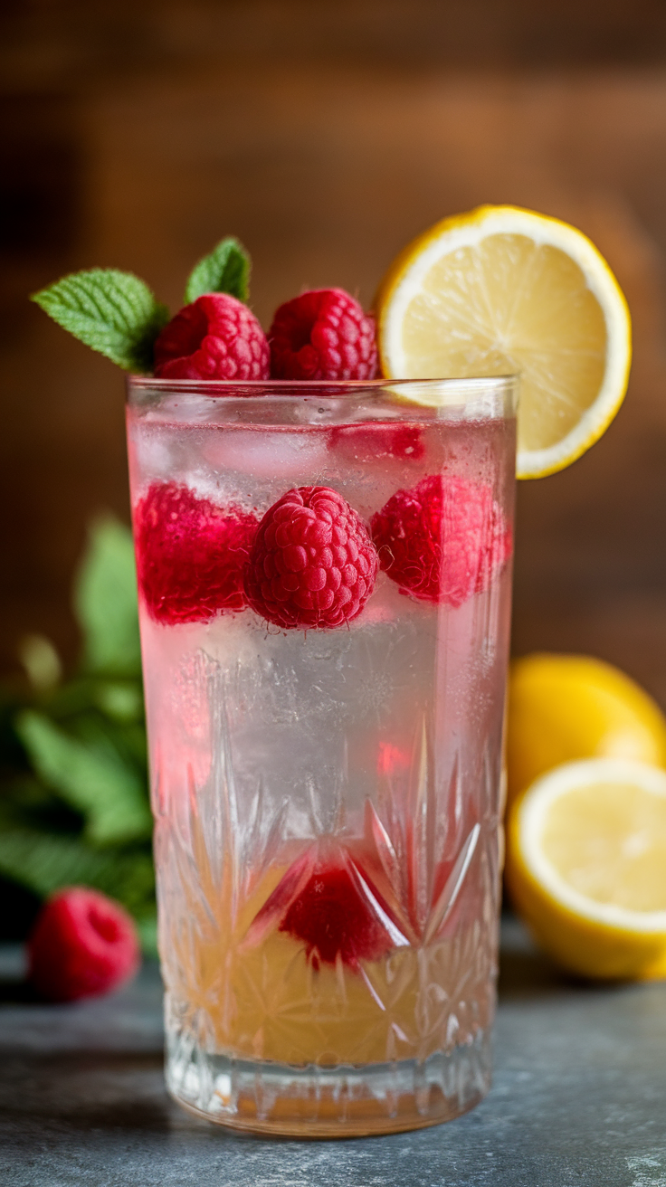 The Raspberry Lemonade Vodka Fizz is a refreshing cocktail that perfectly balances the sweetness of raspberries with the tartness of lemonade. This drink is light, bubbly, and oh-so-easy to make, making it a great choice for any gathering or a cozy night in.