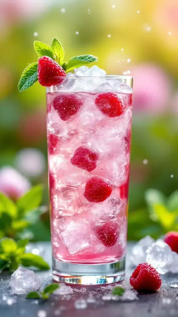 The Raspberry Mint Collins is a refreshing twist on a classic favorite. With its bright raspberry flavor and a hint of mint, this cocktail is perfect for warm days on the patio. Just mix vodka, fresh mint, and sparkling water, and you'll have a drink thatโs both tasty and eye-catching!