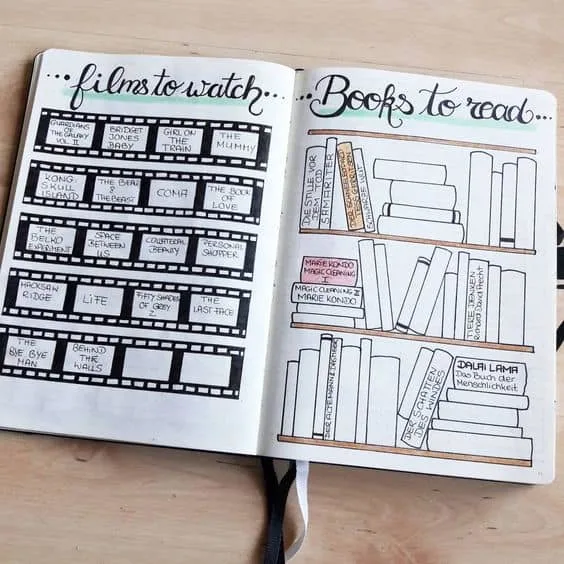 How to Set Up a Bullet Journal Book Tracker (+ 18 Ideas) - Yop & Tom