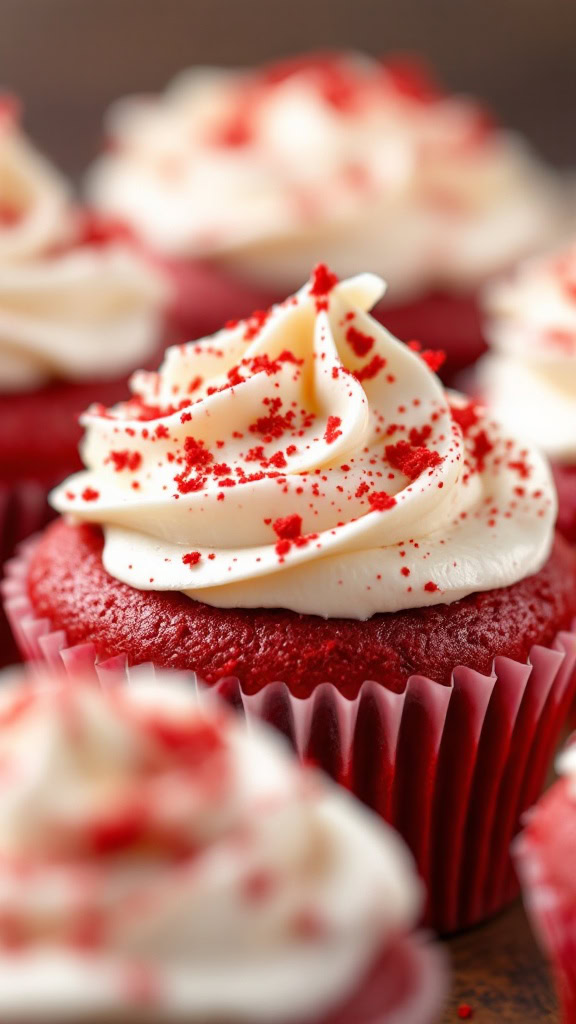 These red velvet cupcakes are a delightful treat for any occasion. Topped with rich cream cheese frosting, they offer a perfect blend of flavor and sweetness. Check out the full recipe here to make your own batch!