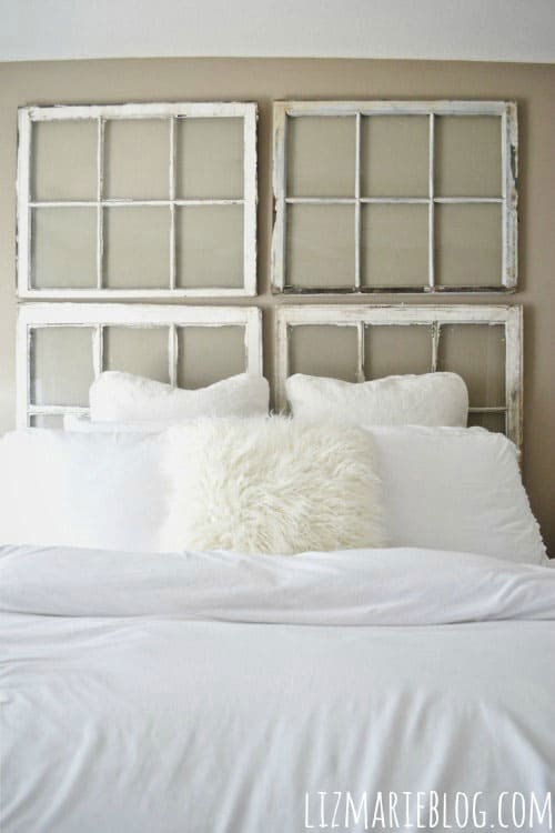  DIY Antique Window Headboard