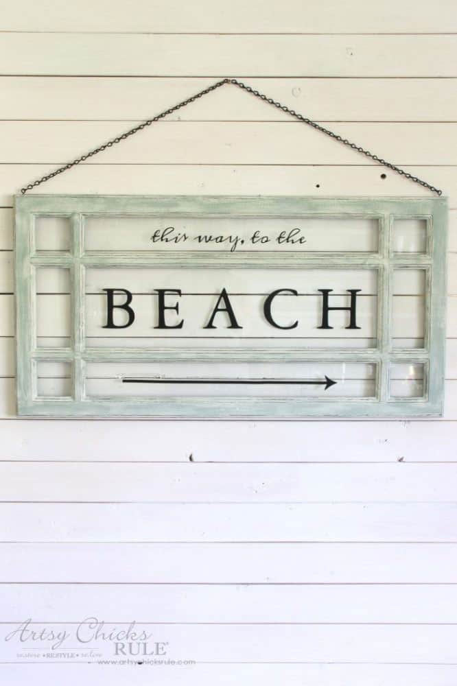 Old Window Beach Sign