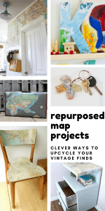 Loving these repurposed map projects - so many ways to upcycle your vintage flea market finds into home decor and handmade gifts!