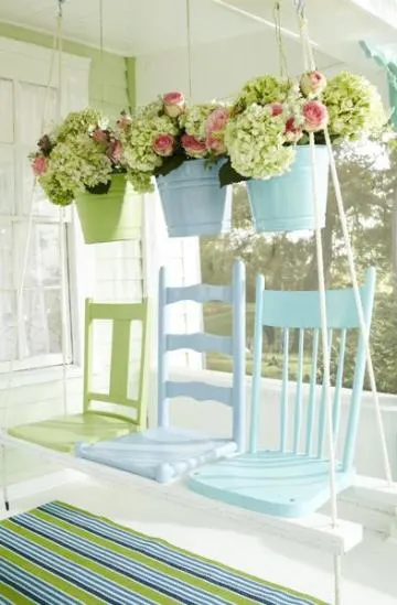 Take three chairs and make a porch swing