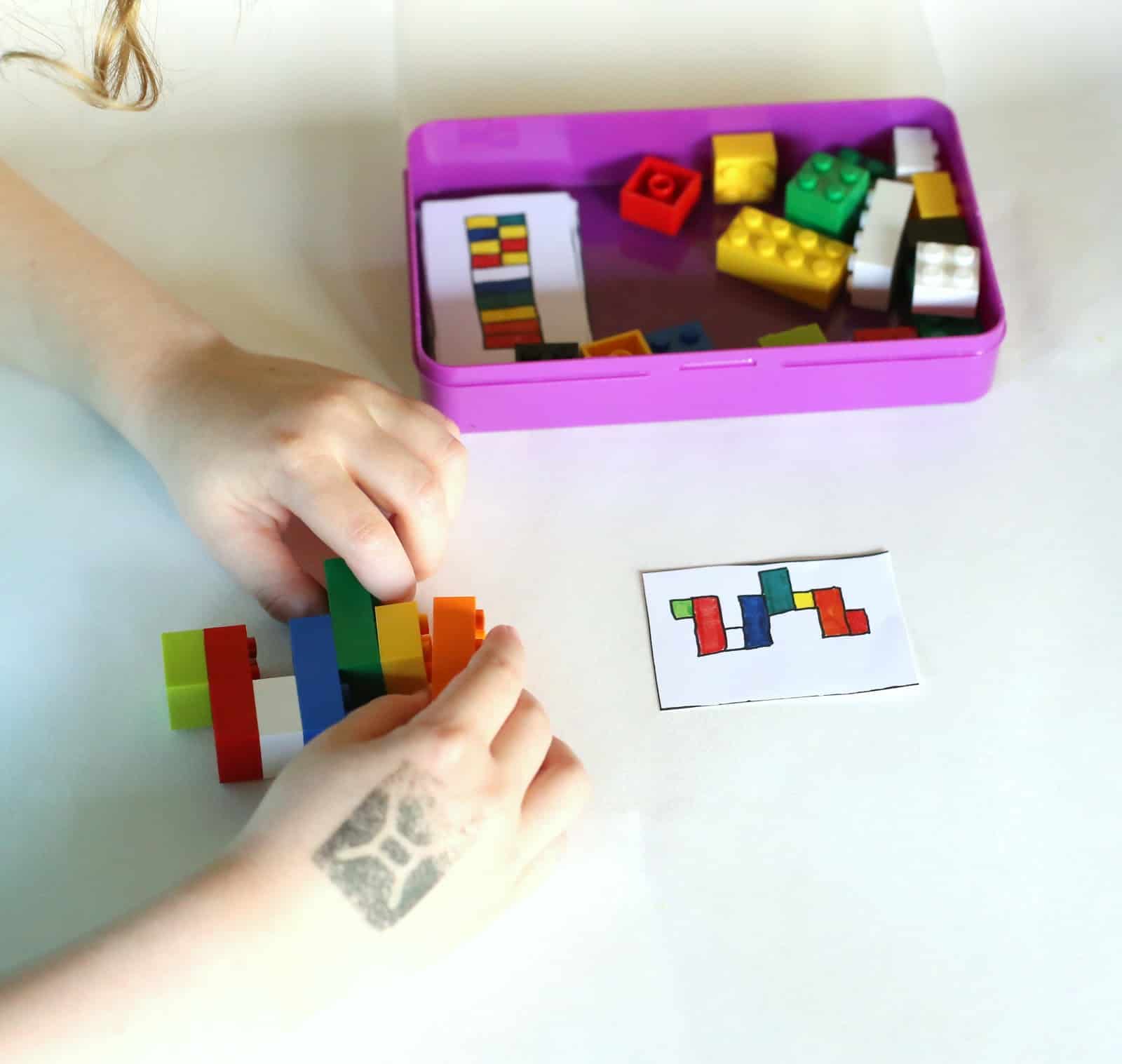 DIY Portable LEGO Kit with 24 Free Printable Activity Cards