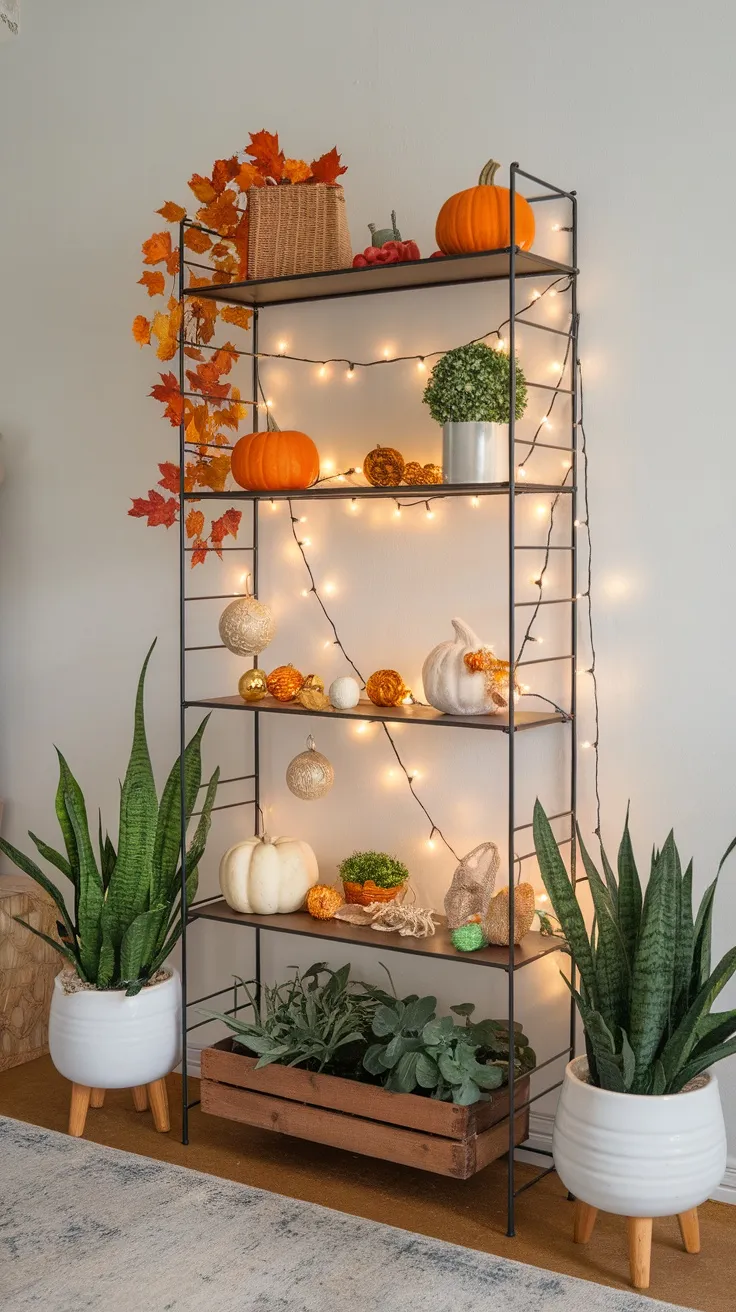 Changing your decor with the seasons keeps your living room feeling fresh and inviting. For fall, add pumpkins and autumn leaves to your shelves, while string lights can enhance the cozy vibe. When winter rolls around, swap in some pinecones and festive ornaments to keep the spirit alive!