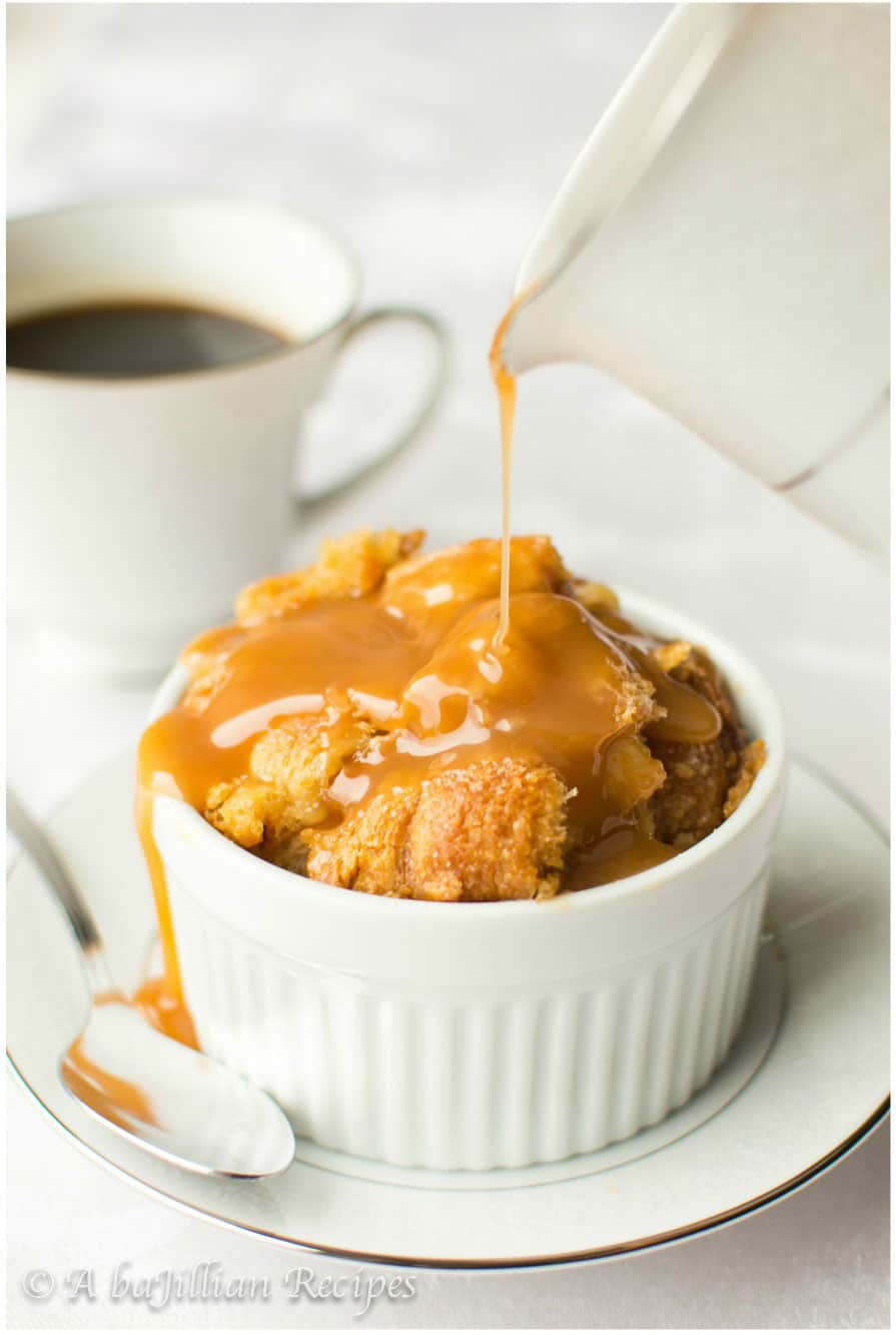 Salted Caramel Croissant Bread Pudding