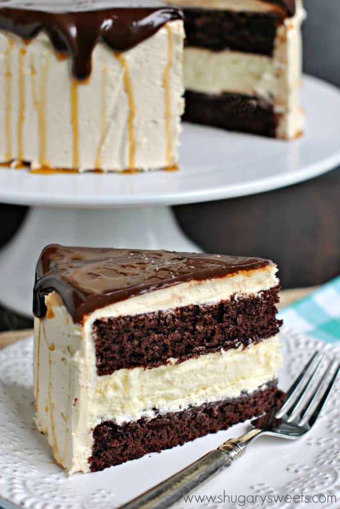 Salted Caramel Chocolate Cheesecake Cake