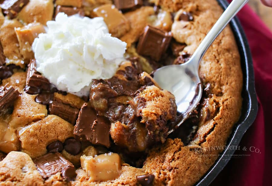 Salted Caramel Skillet Cookie Recipe