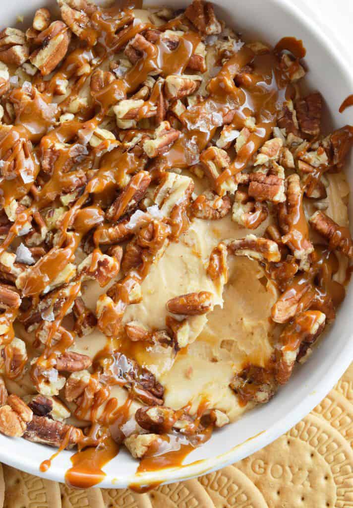 Salted Caramel Pecan Cheesecake Dip