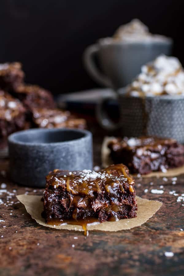 Salted Caramel Mocha + Nutella Brownies