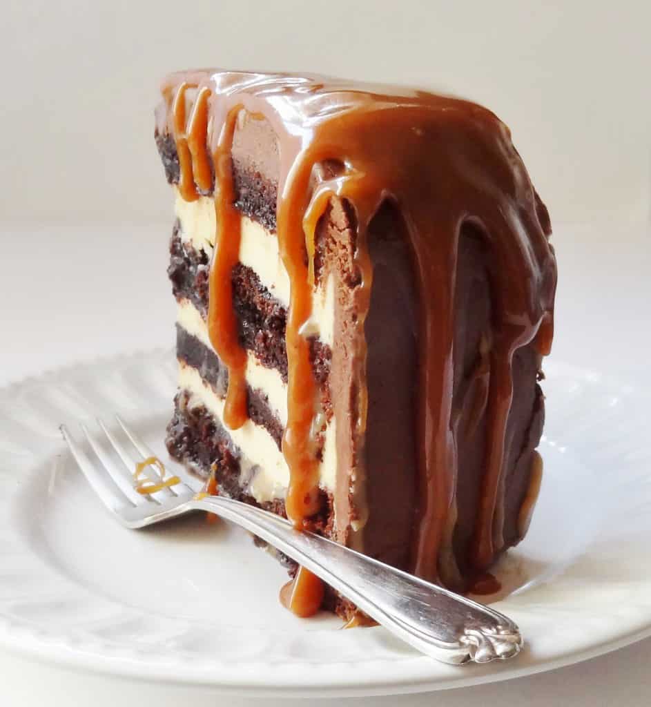 Salted Caramel Chocolate Fudge Cake