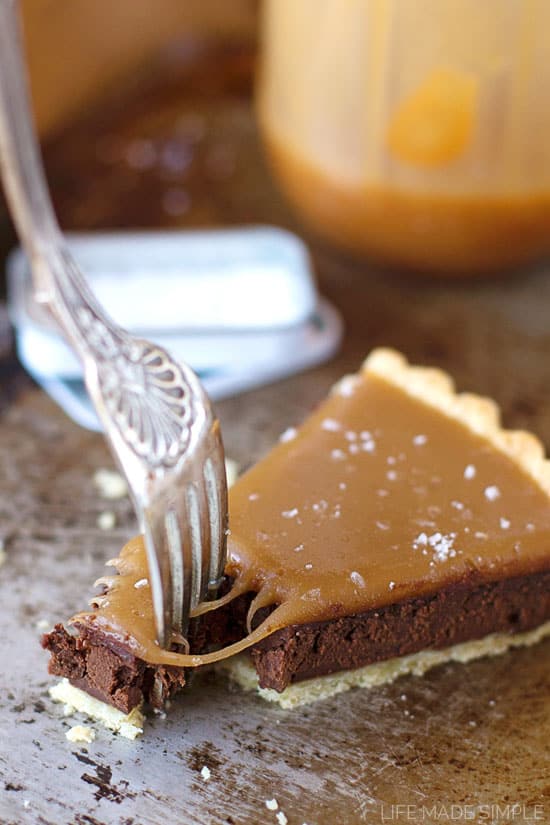 Salted Caramel Bittersweet Chocolate Tart