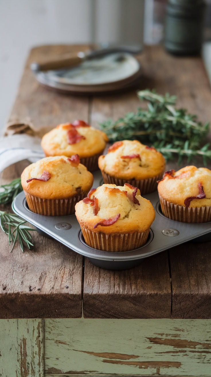 These bacon and cheddar muffins are a crowd-pleaser that everyone will love. They’re fluffy, cheesy, and packed with crispy bacon bits for that extra flavor kick. Perfect for your bake sale, these muffins will have people coming back for more!