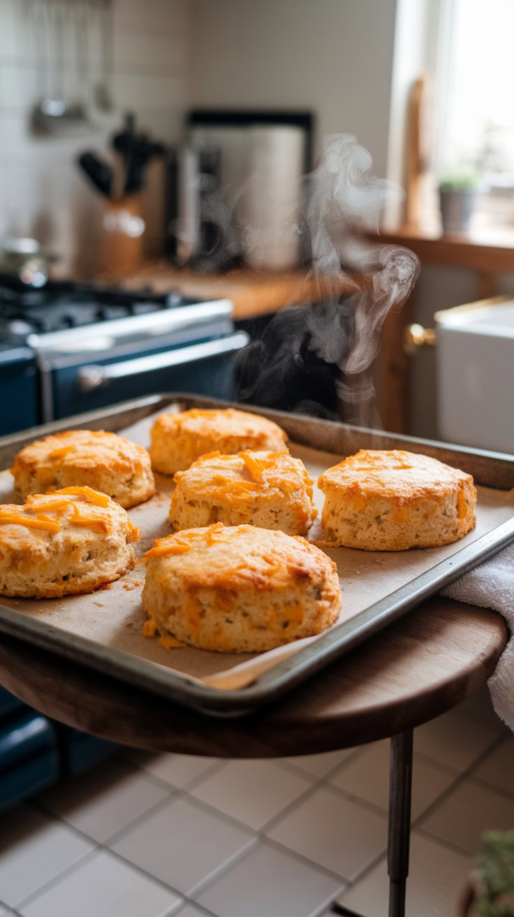 These scones are the perfect mix of cheesy and oniony goodness. They're easy to make and will disappear fast at your bake sale. Plus, they’re a great way to impress your friends with your baking skills!