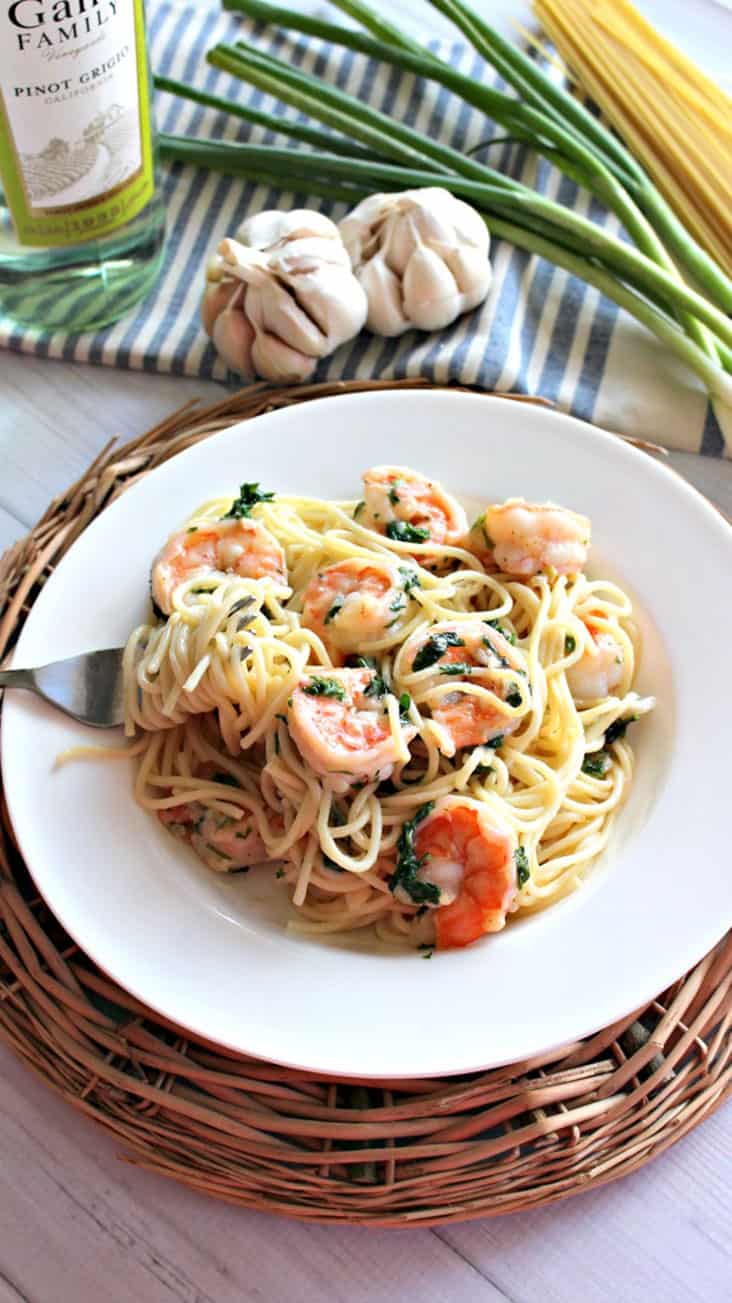 Pasta and Garlic Shrimp