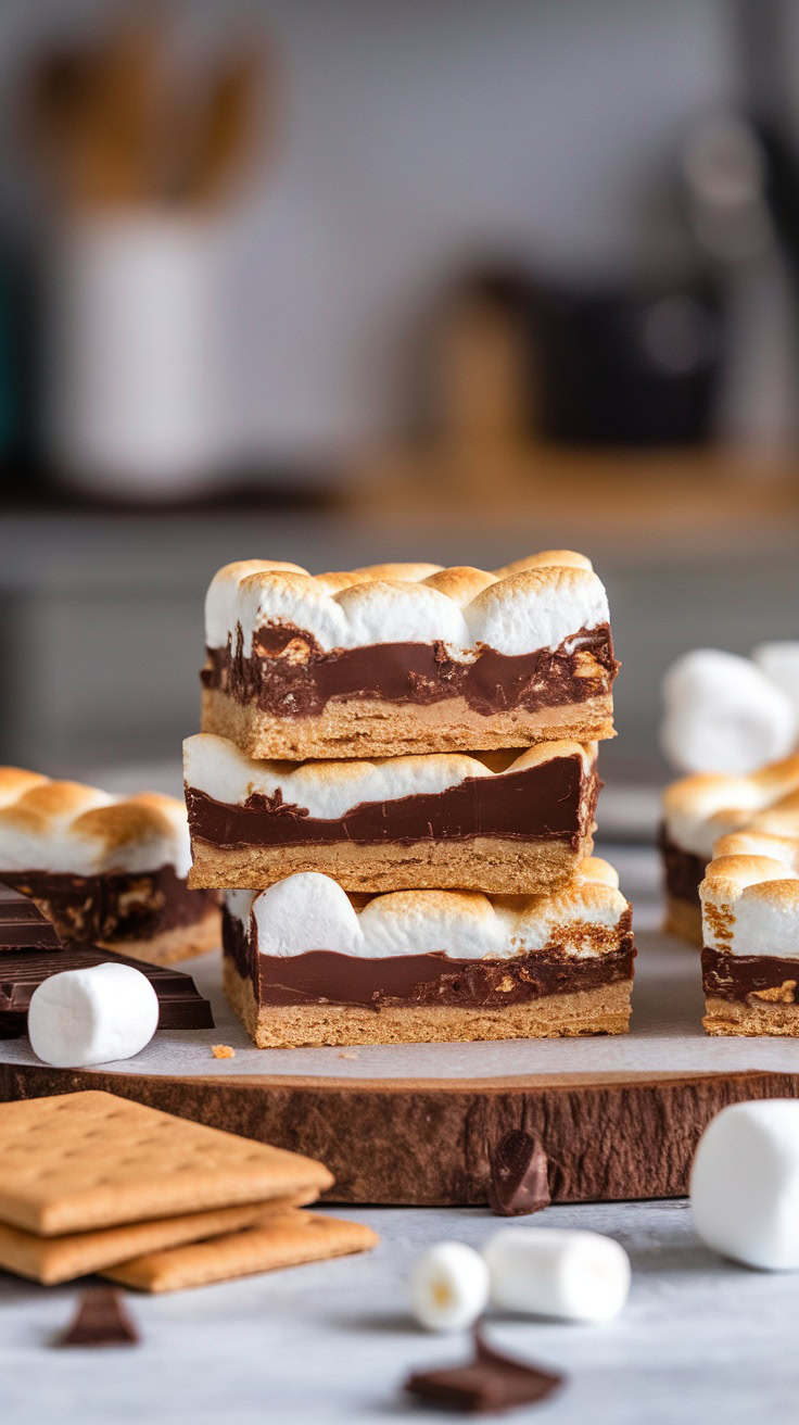 If you're craving a sweet treat that brings back memories of campfires, S'mores Dream Bars are the way to go. These layers of graham cracker, gooey chocolate, and toasted marshmallows create a fun dessert that's super easy to share. Perfect for bake sales, they’ll have everyone reaching for seconds!