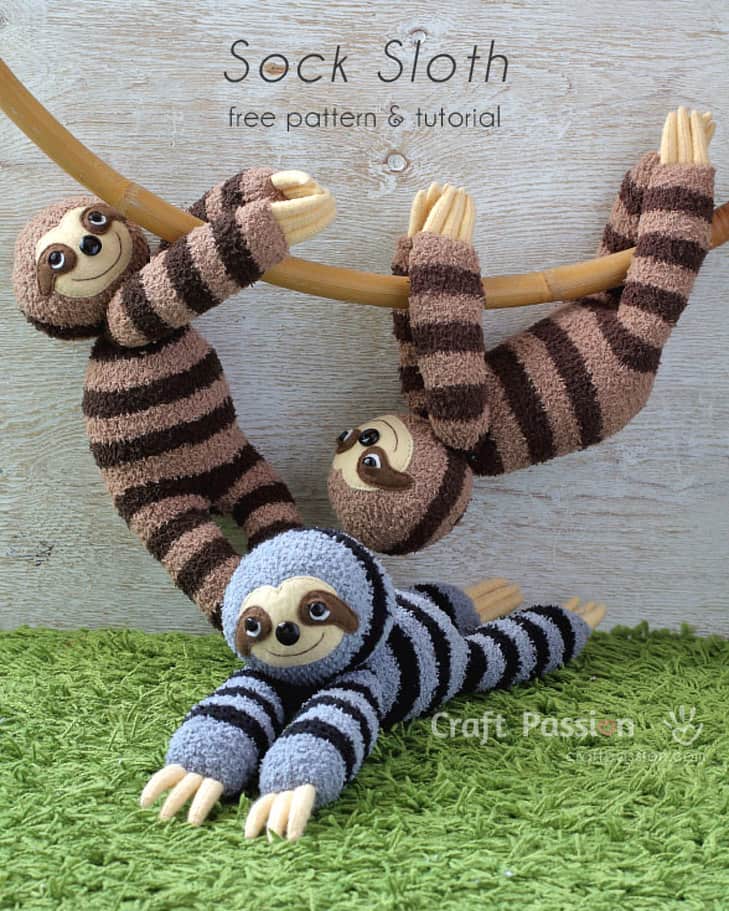 Sock Sloth Pattern and Tutorial