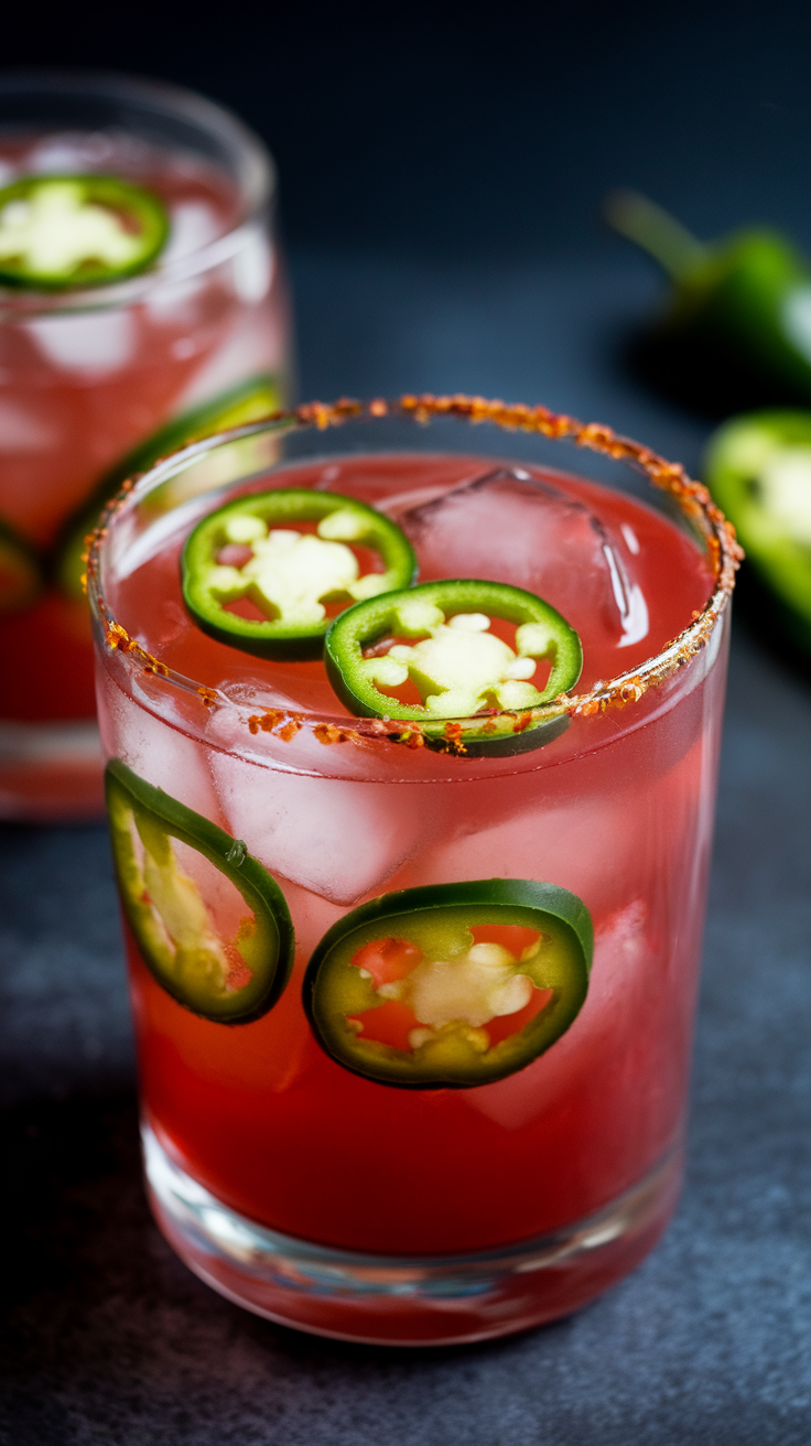 Looking for a cocktail that packs a punch? The Spicy Jalapeño Cosmopolitan is a fiery twist on the classic drink. It combines the tangy sweetness of cranberry with a spicy kick from fresh jalapeños, making it an exciting choice for any gathering.