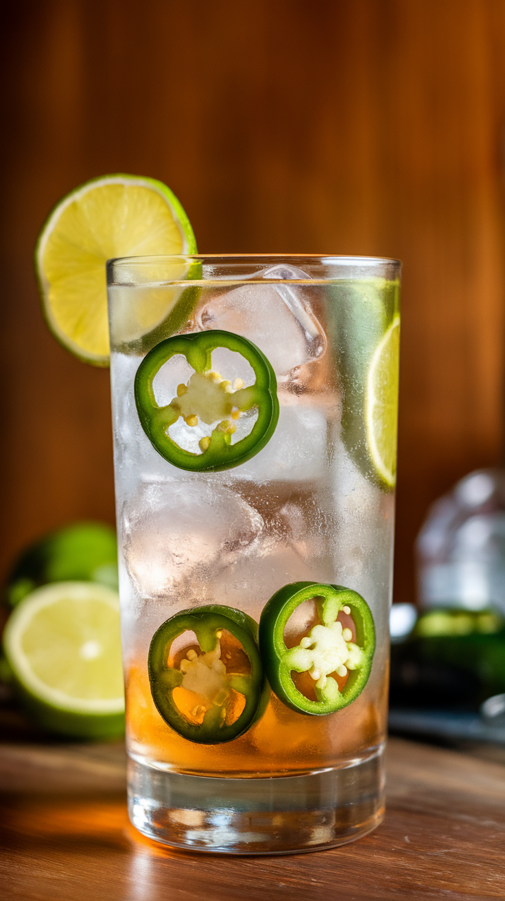 If you’re in the mood for something refreshing with a bit of a kick, the Spicy Jalapeño Vodka Tonic is a perfect choice. This cocktail combines the crispness of tonic water with the fiery bite of jalapeños, making it both invigorating and exciting. With a simple mix of ingredients, it’s easy to whip up for a casual gathering or a cozy night in.