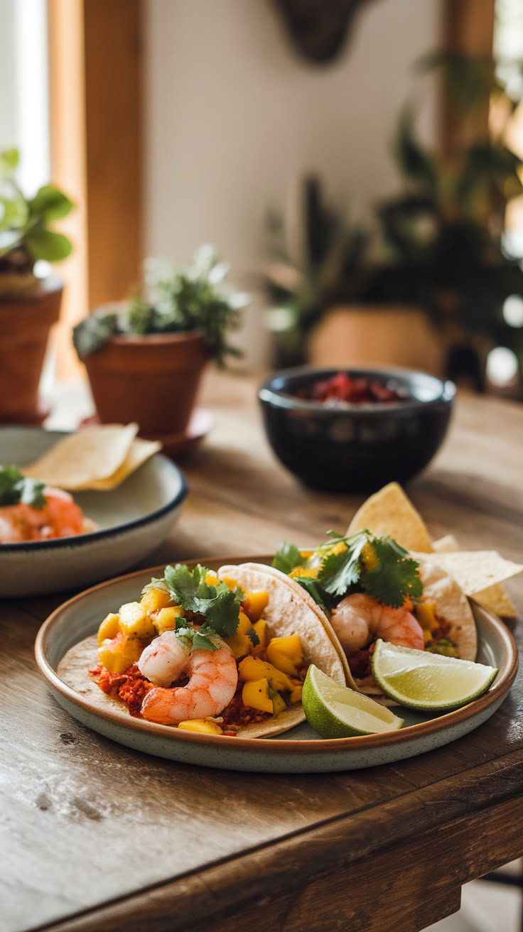 These spicy shrimp tacos are a fun way to spice up your dinner routine. Loaded with sweet mango salsa, they bring a burst of flavor to your plate. Easy to make and totally satisfying, they're perfect for any night of the week!