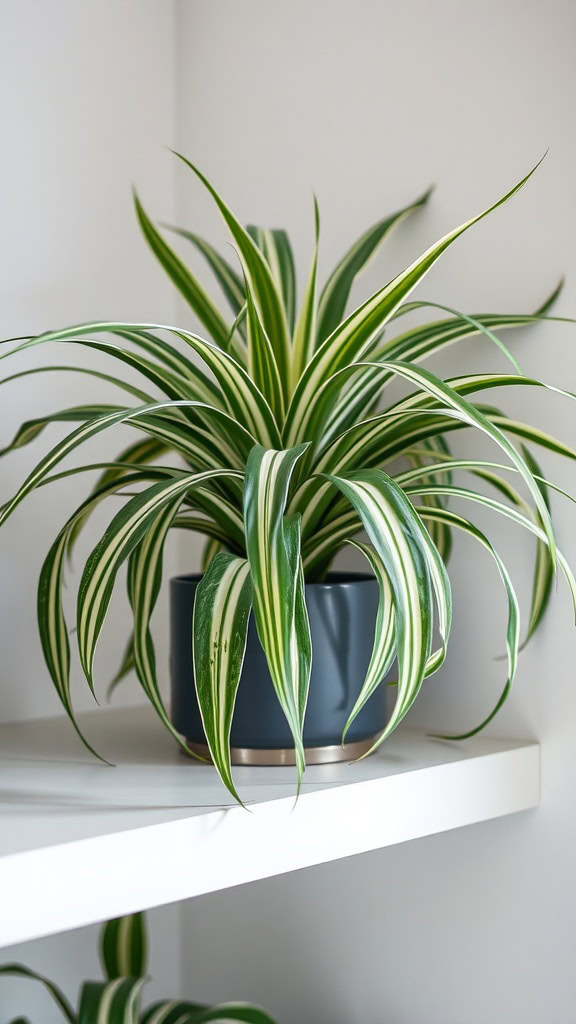 Spider plants are fantastic for keeping the air in your home clean. They can remove toxins like formaldehyde and xylene. Plus, their vibrant green leaves add a nice touch to any room!