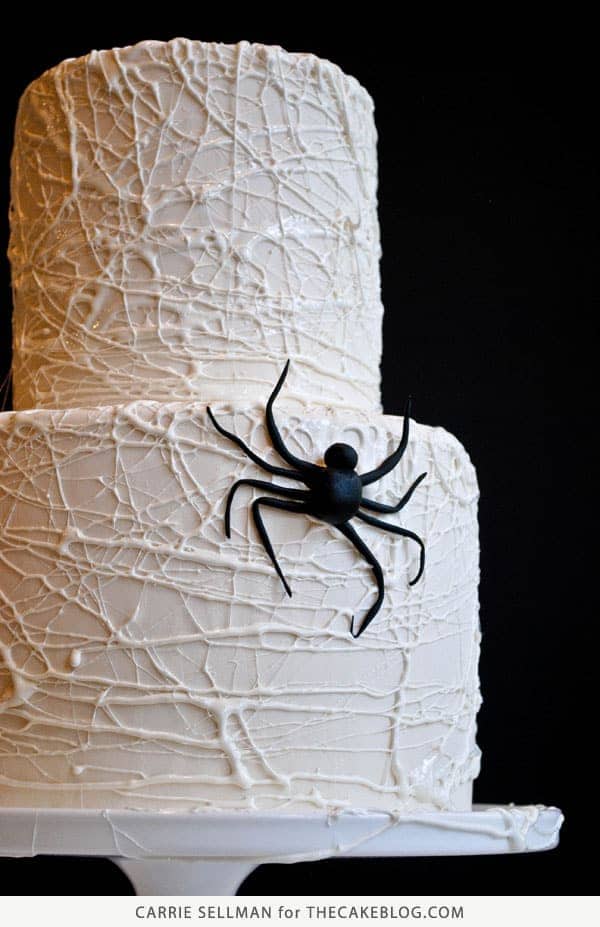 Marshmallow Spiderweb Cake