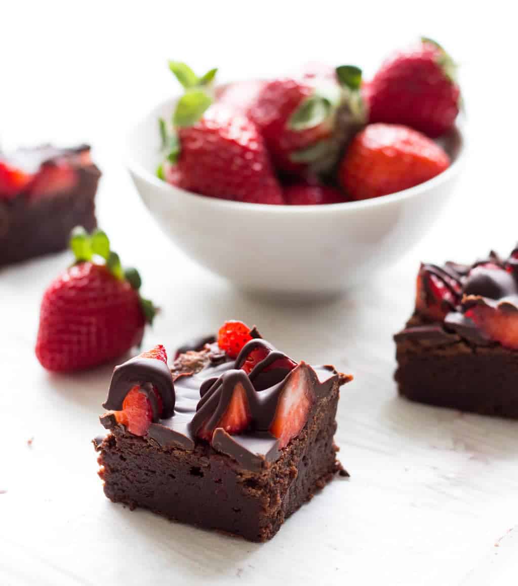 Chocolate-Covered Strawberry Brownies