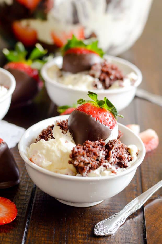 Chocolate Covered Strawberry Trifle