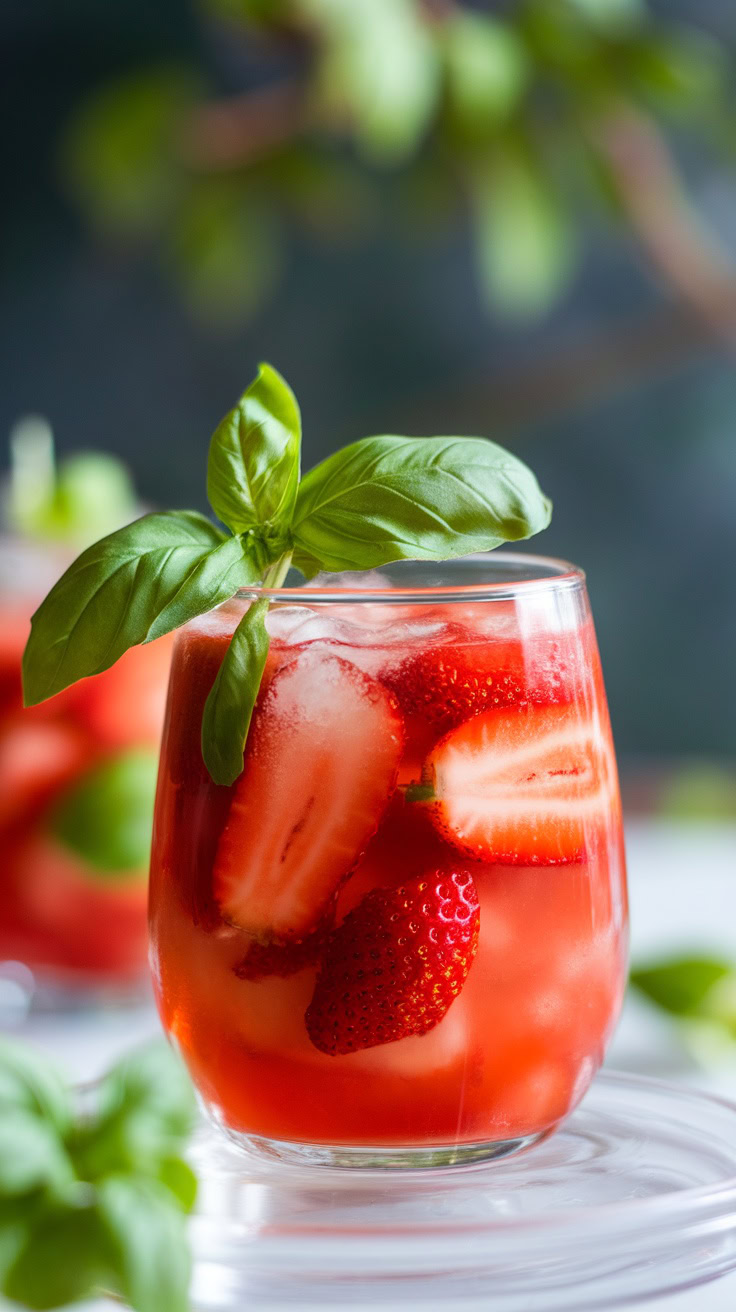 The Strawberry Basil Vodka Smash is a refreshing cocktail that perfectly blends sweet strawberries with fragrant basil. This drink is not only vibrant but also incredibly easy to whip up, making it a fantastic choice for gatherings or a casual evening at home.