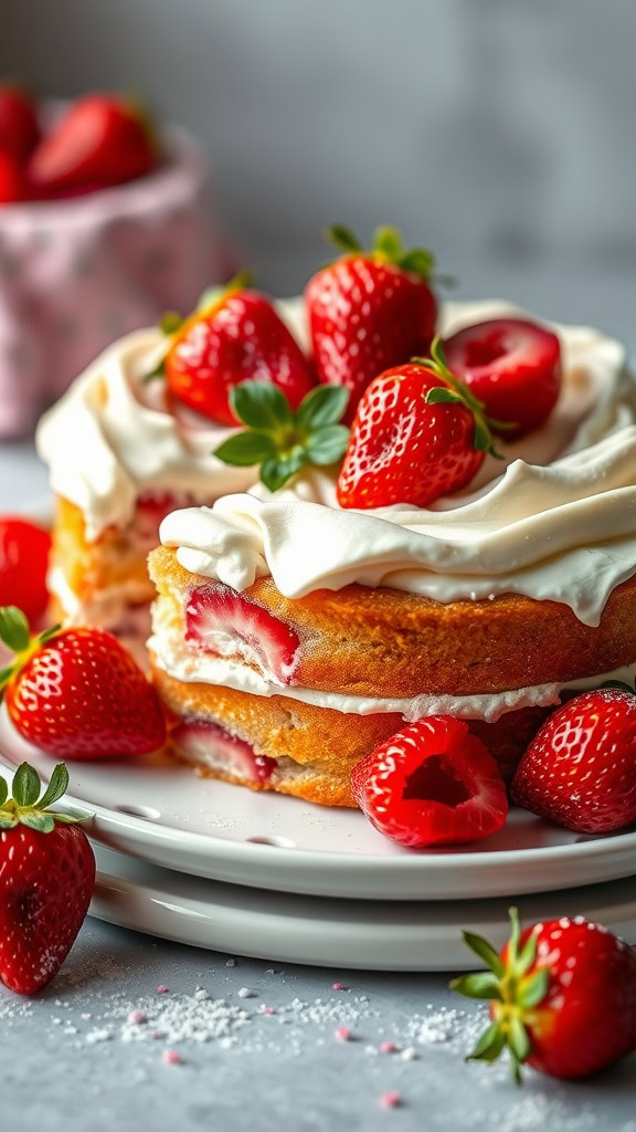 Strawberry Charlotte Cake is a delightful treat that combines layers of fluffy cake and fresh strawberries. Topped with rich cream, this dessert looks as good as it tastes! You can find the recipe for this sweet creation here.