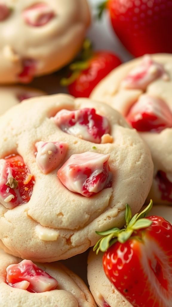 These Strawberry Cheesecake Cookies are a sweet treat perfect for spring. Soft, chewy, and bursting with fresh strawberry flavor, they capture the essence of cheesecake in every bite. Check out the recipe for these delicious cookies here to enjoy this delightful dessert!