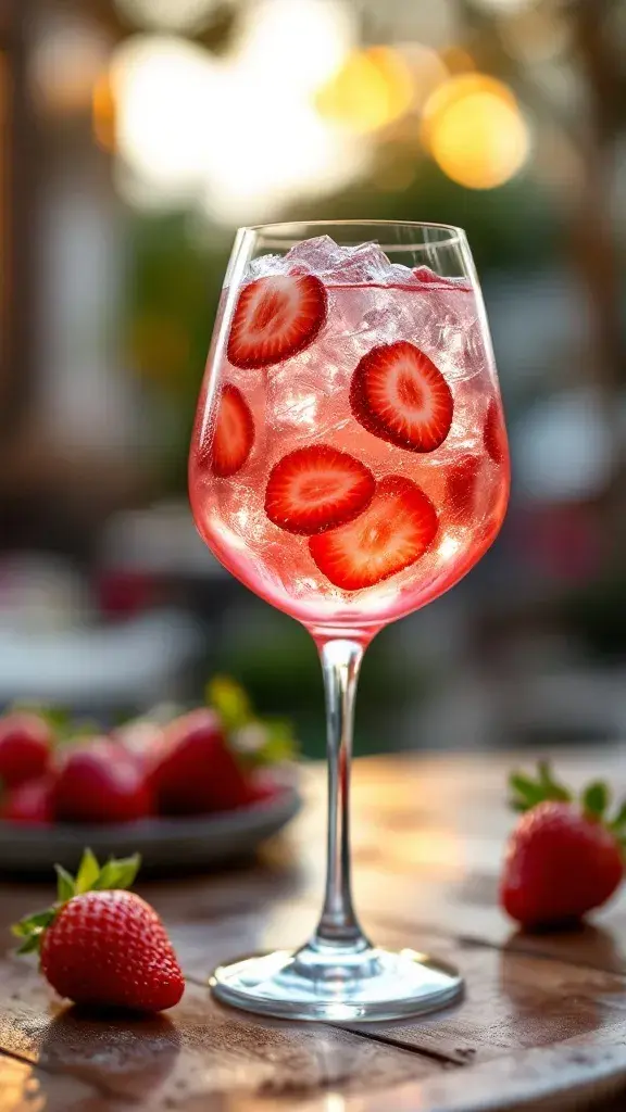 This Strawberry Pink Gin Spritz is the perfect drink to share with friends on a sunny day. It combines refreshing strawberry flavor with the smoothness of pink gin, making it a delightful choice for any gathering. Serve it over ice, garnish with fresh strawberries, and enjoy the cheers!