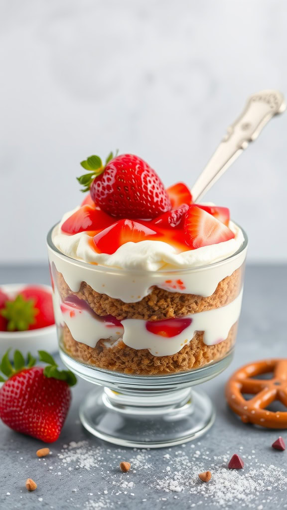 Strawberry Pretzel Salad is a fun twist on dessert that combines sweet and salty flavors. The crunchy pretzel crust pairs perfectly with creamy layers and fresh strawberries. Check out this delightful recipe here for a refreshing treat this spring!