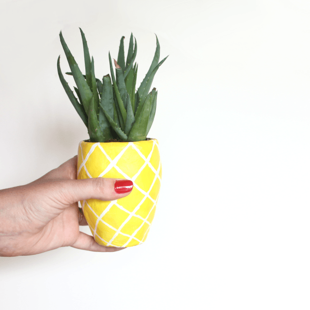 Make a pineapple planter