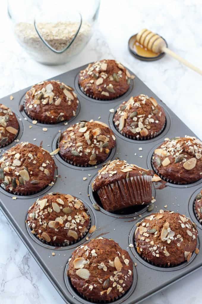 Superfood Breakfast Muffins with Manuka Honey