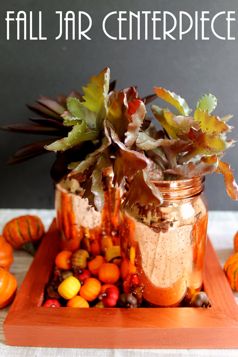 Table centerpieces for home - perfect for fall! Grab your mason jars and make this one today!