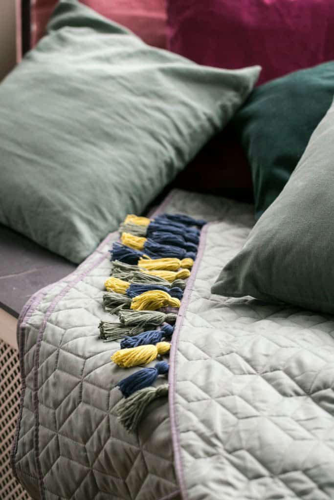 DIY Tassel Bedspread