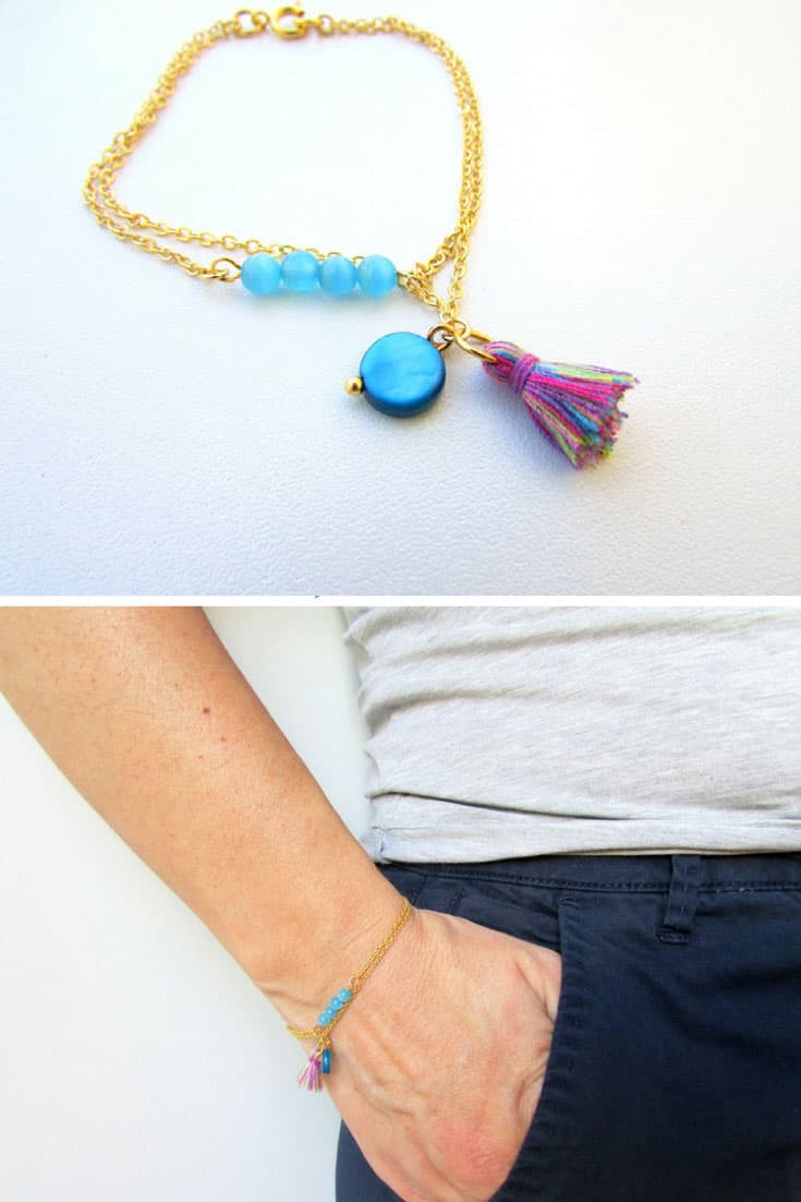 DIY Word Bracelet With Tassel - Shelterness