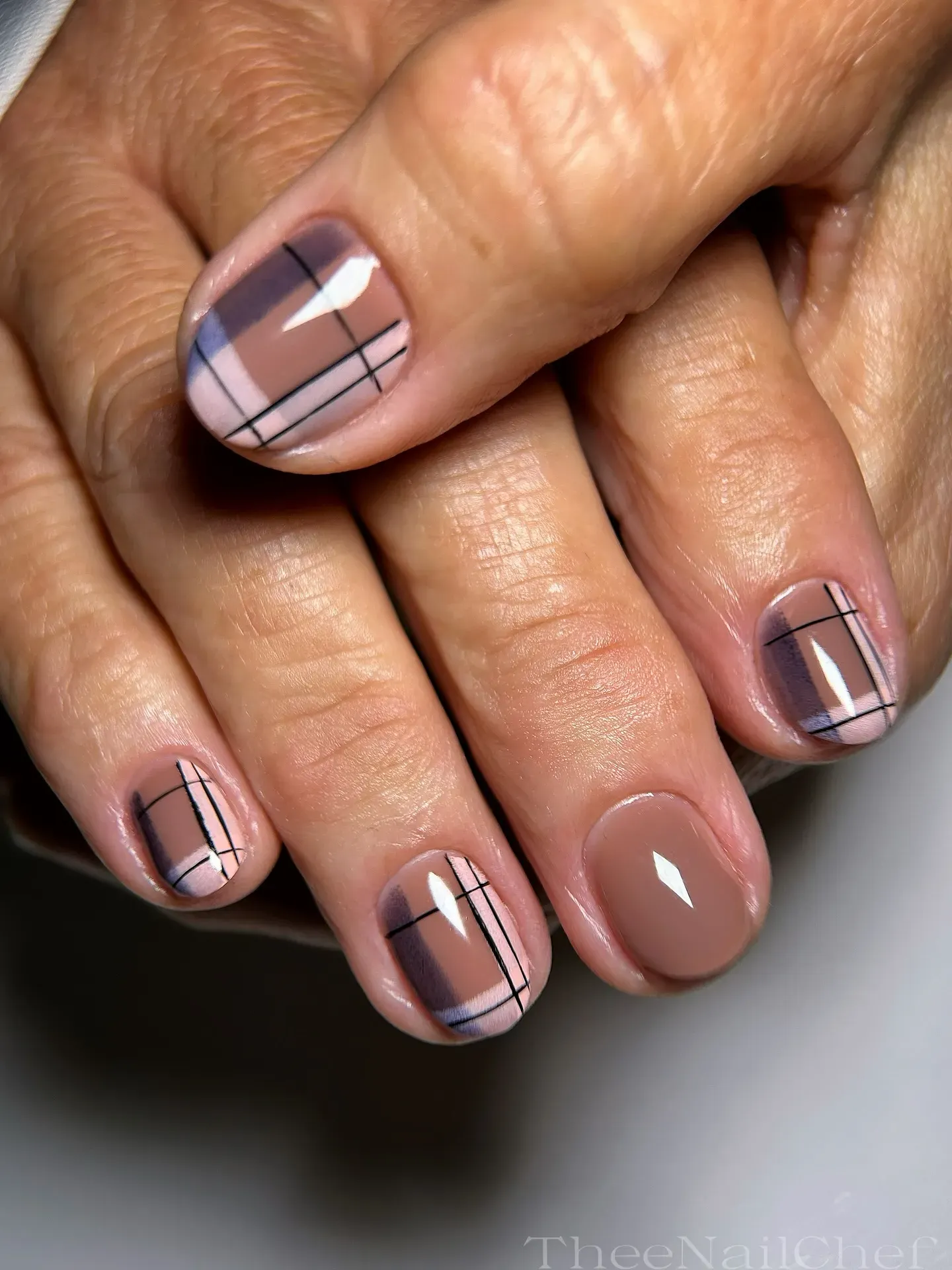 Soft taupe and blush plaid make this set chic, subtle, and so easy to wear.
