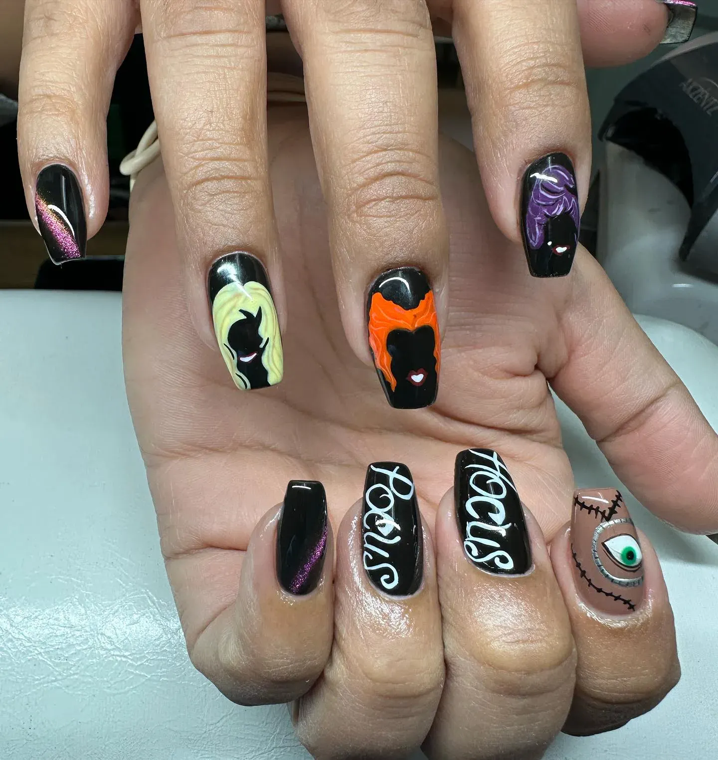 A vibrant combo of neon greens, blacks, and purples — because subtlety is so last season.