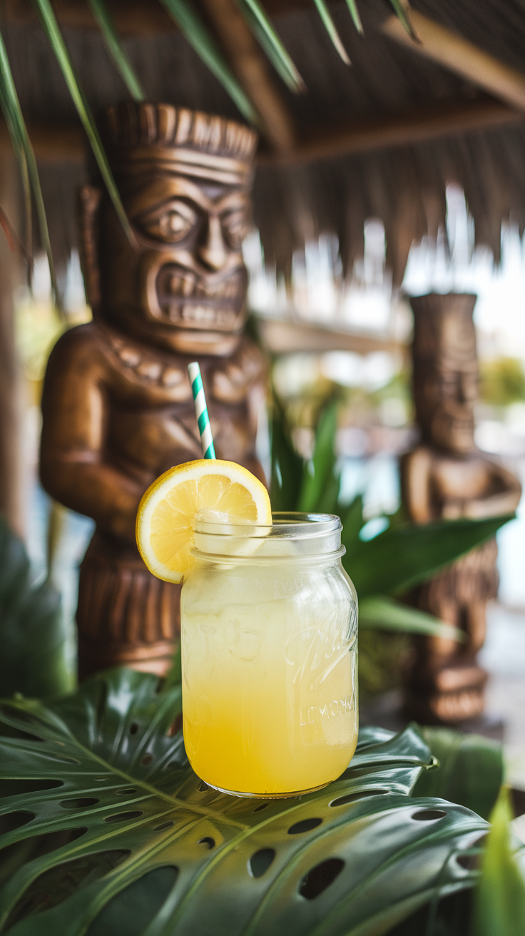 Tiki Lemonade brings a refreshing twist to the classic lemonade, combining zesty citrus with tropical vibes. This cocktail is perfect for summer gatherings or simply to enjoy on a sunny day. It's easy to whip up, making it a go-to drink for both novice and seasoned mixologists.