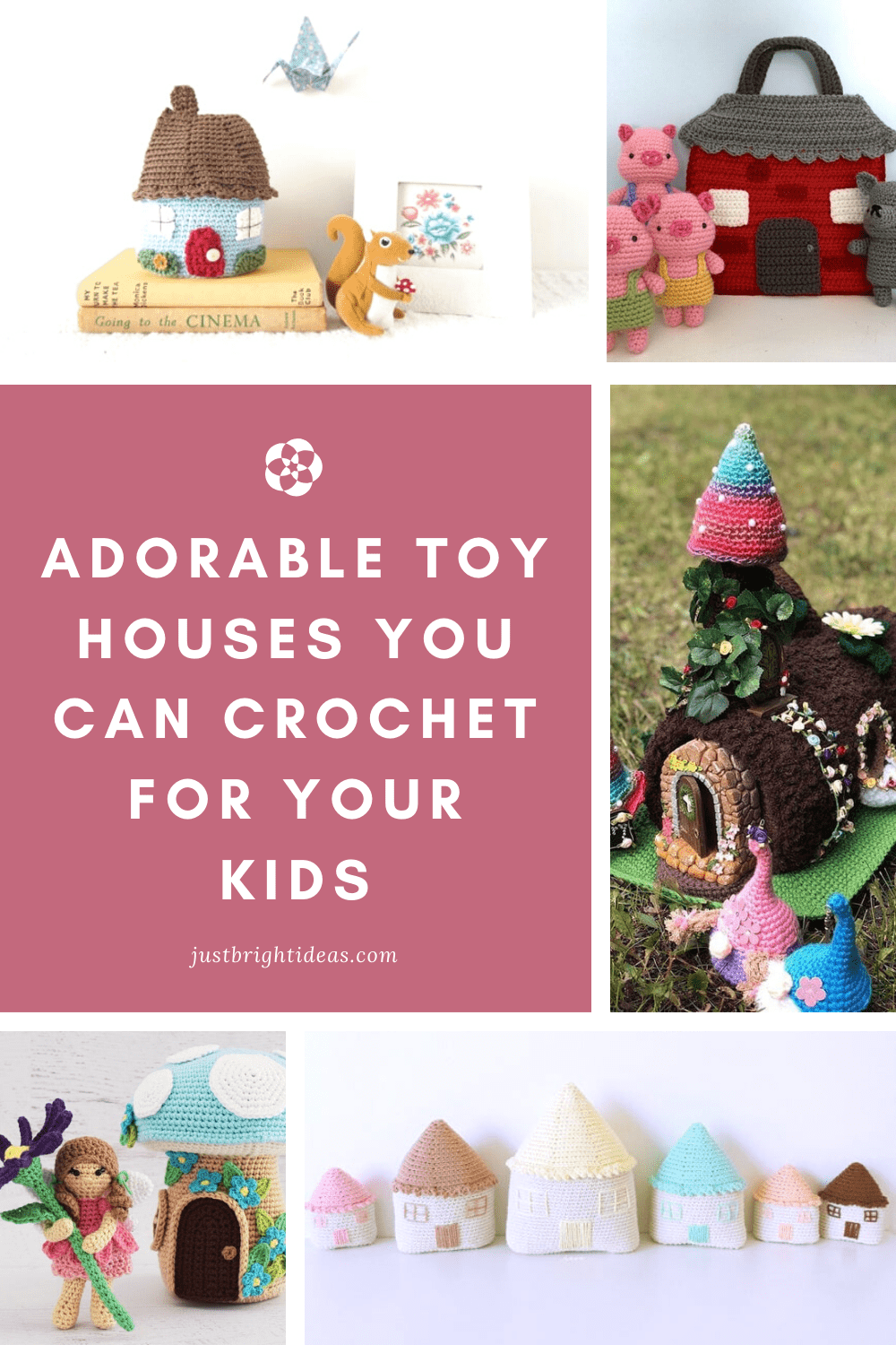 Oh how sweet are these little crochet toy houses! Hours of imaginative play to be had with these!