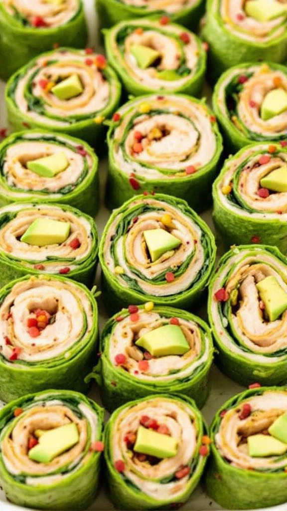 These turkey and avocado spinach wraps are healthy, flavorful, and incredibly satisfying. Perfect for roll up appetizers or a quick lunch, these wraps combine creamy avocado, tender turkey, and fresh spinach for a nutritious bite.