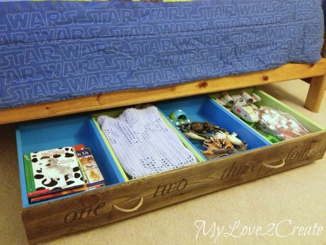 Combine some old drawers into underbed storage