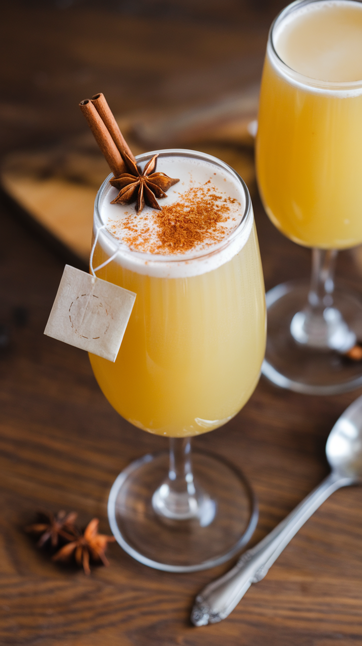 Get ready for a warm twist on a classic brunch cocktail with this Vanilla Chai Mimosa. This delightful drink combines the cozy spices of chai tea with the refreshing fizz of champagne, creating a unique flavor that’s both comforting and celebratory. It's perfect for any gathering, whether it’s a casual brunch or a festive celebration.