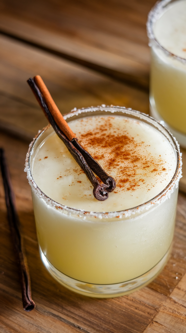 The Vanilla Cinnamon Margarita brings a delightful twist to the classic margarita. Infused with warm vanilla and a hint of cinnamon, this drink offers a unique flavor that balances sweetness and spice. It’s a refreshing yet cozy cocktail, perfect for any season.