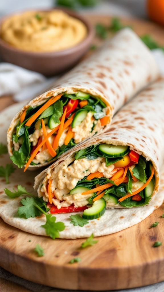 This vegan hummus wrap is a tasty and colorful choice for any meal. Packed with fresh veggies and creamy hummus, it’s both satisfying and healthy. You can easily whip it up for lunch or a snack, and check out this recipe for more tips!